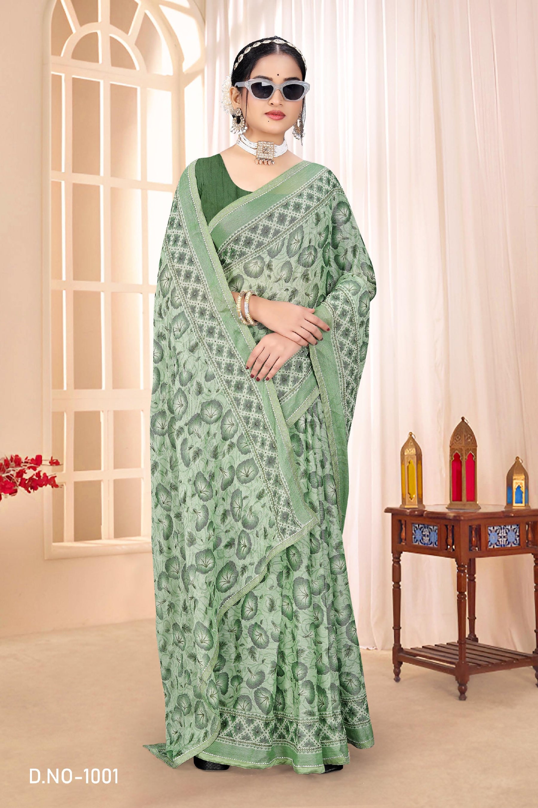 Gajani Printed Saree Collection – 6 Pcs Set-Women Daily & Office Wear Sarees – M.R. Saree Emporium