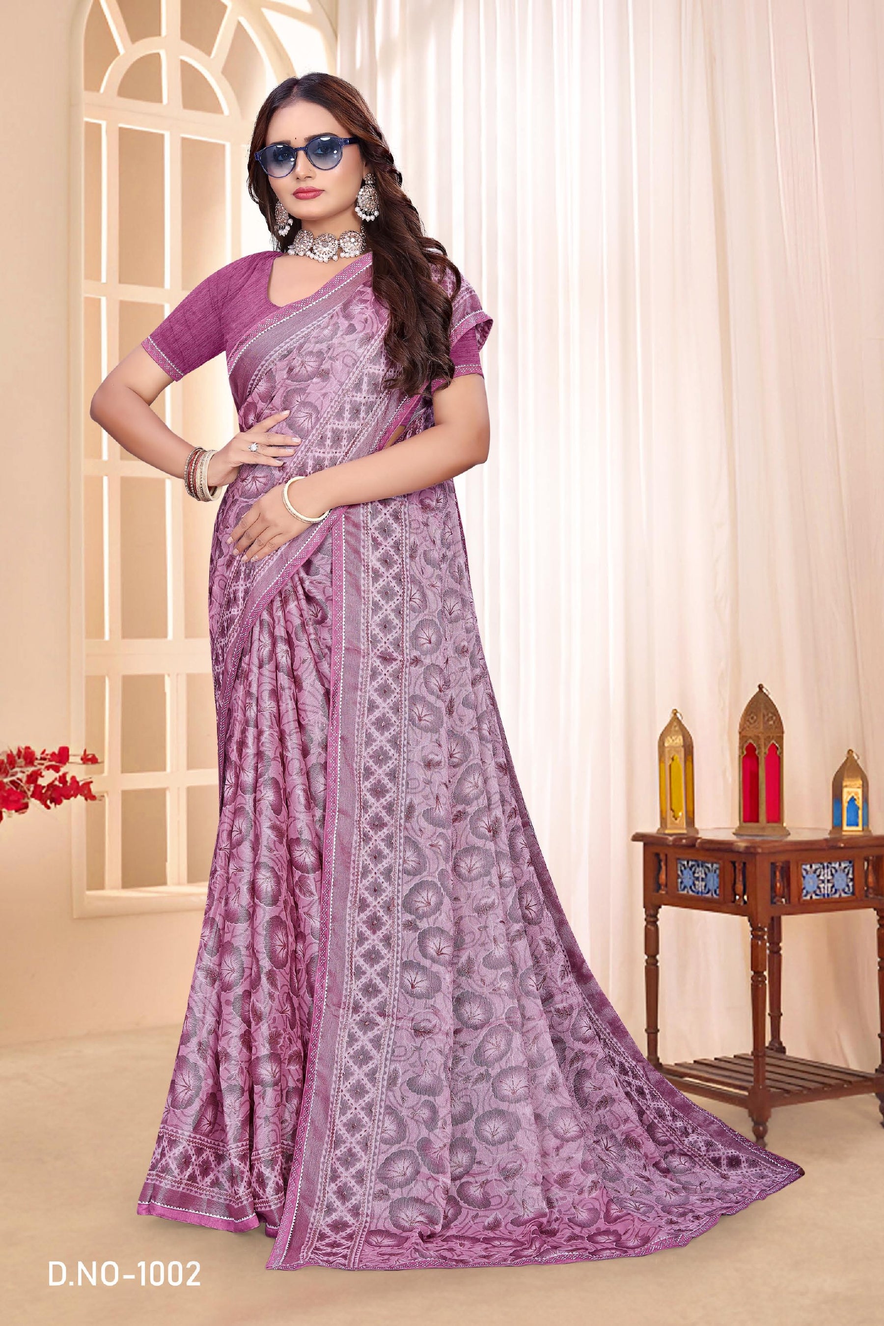 Gajani Printed Saree Collection – 6 Pcs Set-Women Daily & Office Wear Sarees – M.R. Saree Emporium