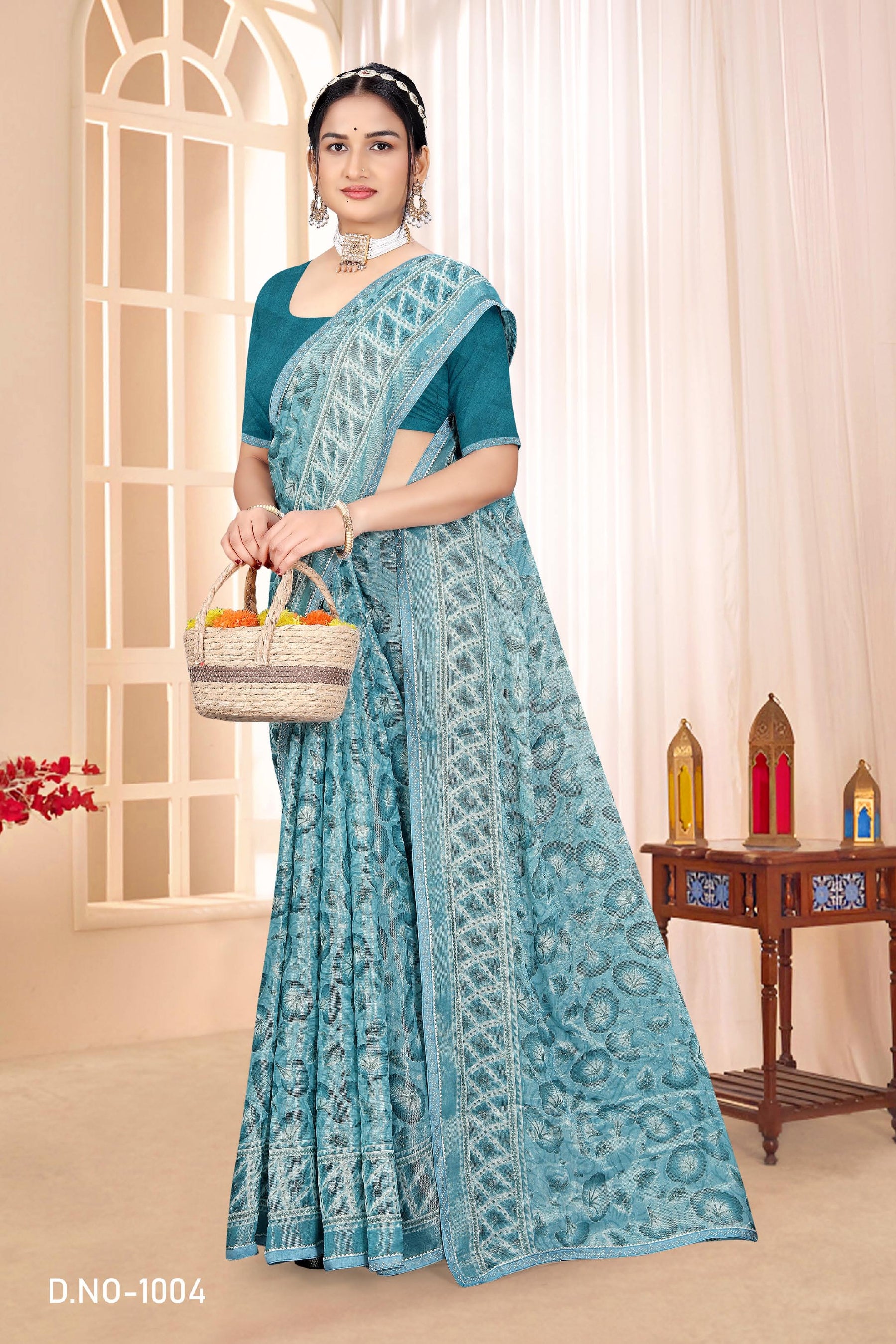 Gajani Printed Saree Collection – 6 Pcs Set-Women Daily & Office Wear Sarees – M.R. Saree Emporium