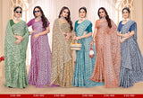 Gajani Printed Saree Collection – 6 Pcs Set-Women Daily & Office Wear Sarees – M.R. Saree Emporium