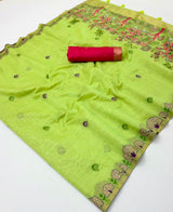 RajYog RajMata Hansini Soft Chanderi Silk Saree - Pallu Weaving