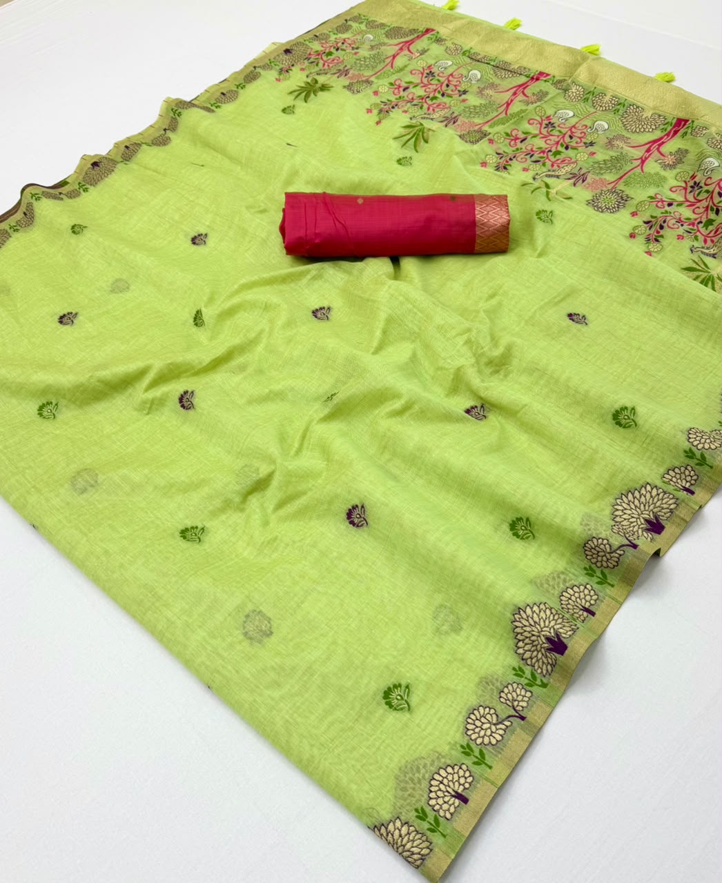 RajYog RajMata Hansini Soft Chanderi Silk Saree - Pallu Weaving
