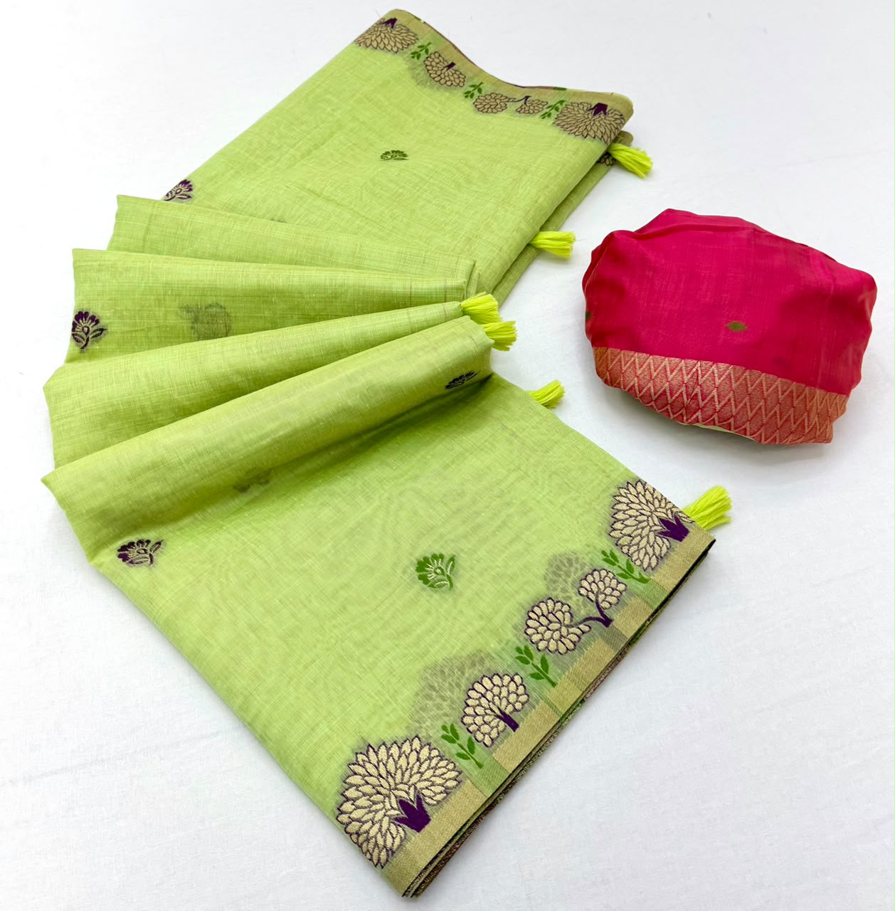 RajYog RajMata Hansini Soft Chanderi Silk Saree - Pallu Weaving