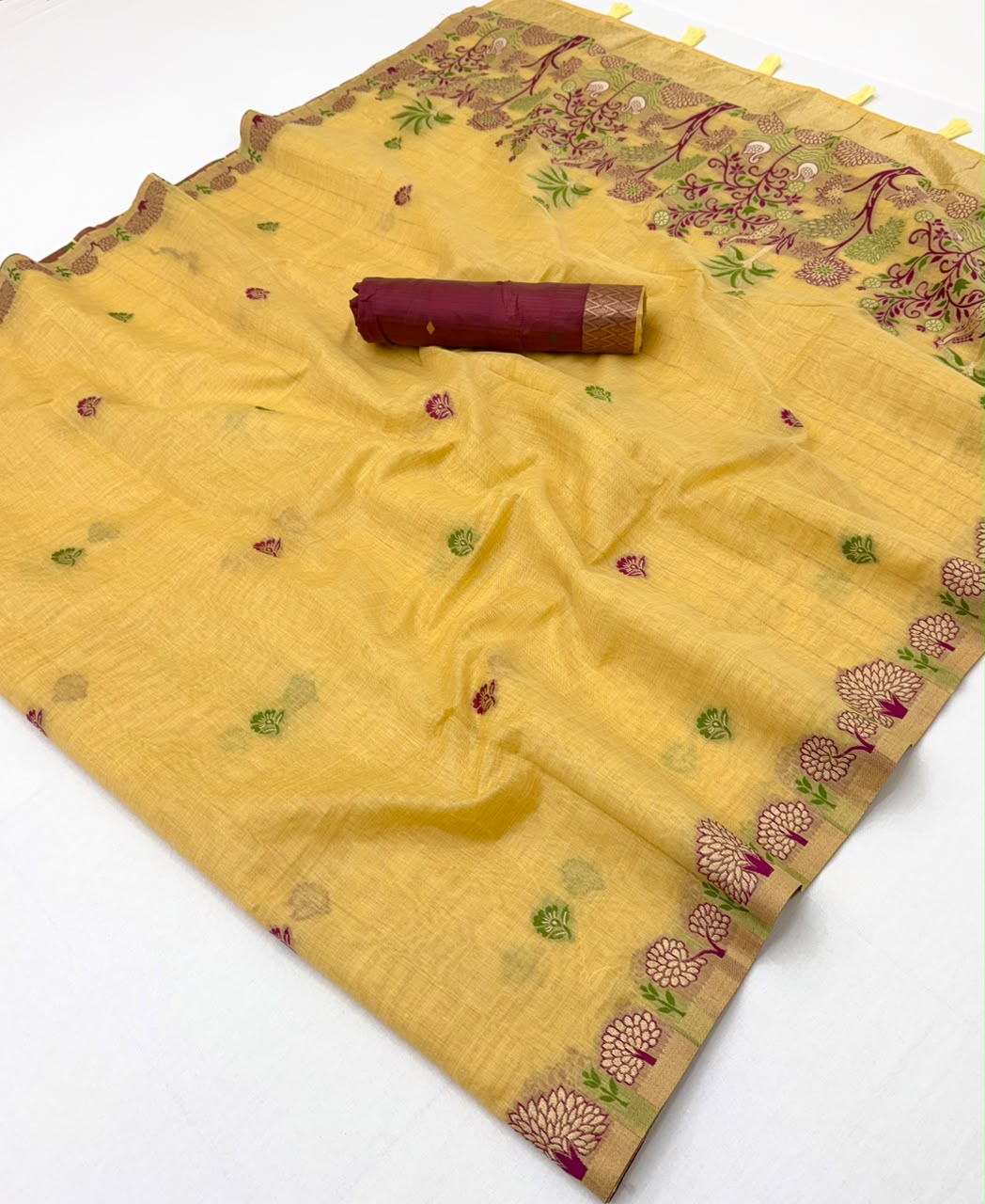 RajYog RajMata Hansini Soft Chanderi Silk Saree - Pallu Weaving
