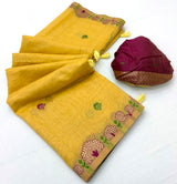 RajYog RajMata Hansini Soft Chanderi Silk Saree - Pallu Weaving