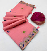 RajYog RajMata Hansini Soft Chanderi Silk Saree - Pallu Weaving