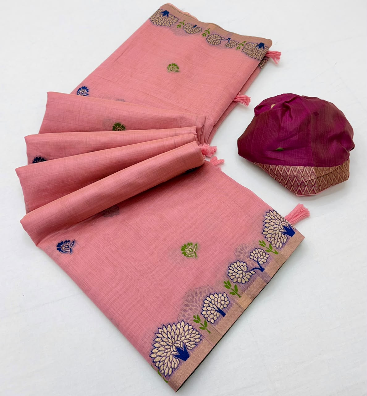 RajYog RajMata Hansini Soft Chanderi Silk Saree - Pallu Weaving