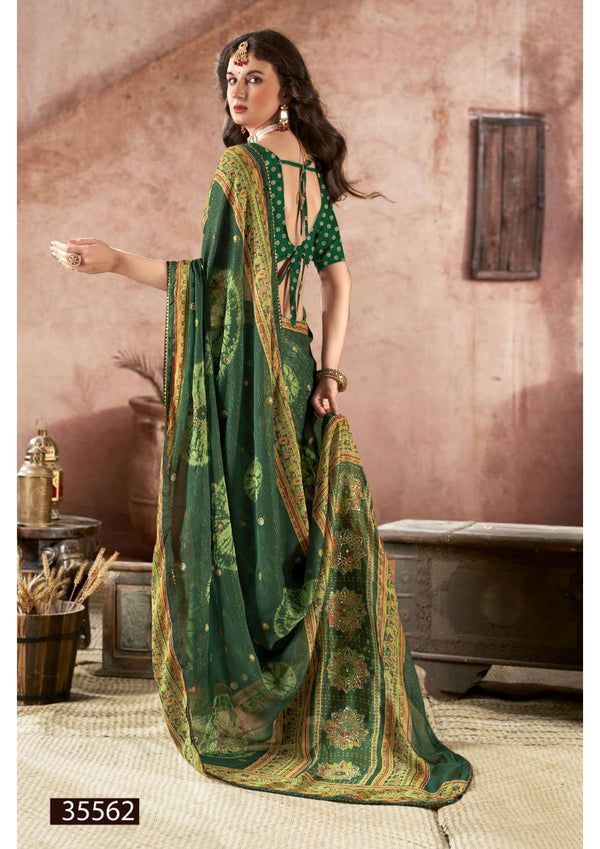 Ihanvi Vol-3 Fancy Print Saree – Swarovski Work M.R. Saree Emporium