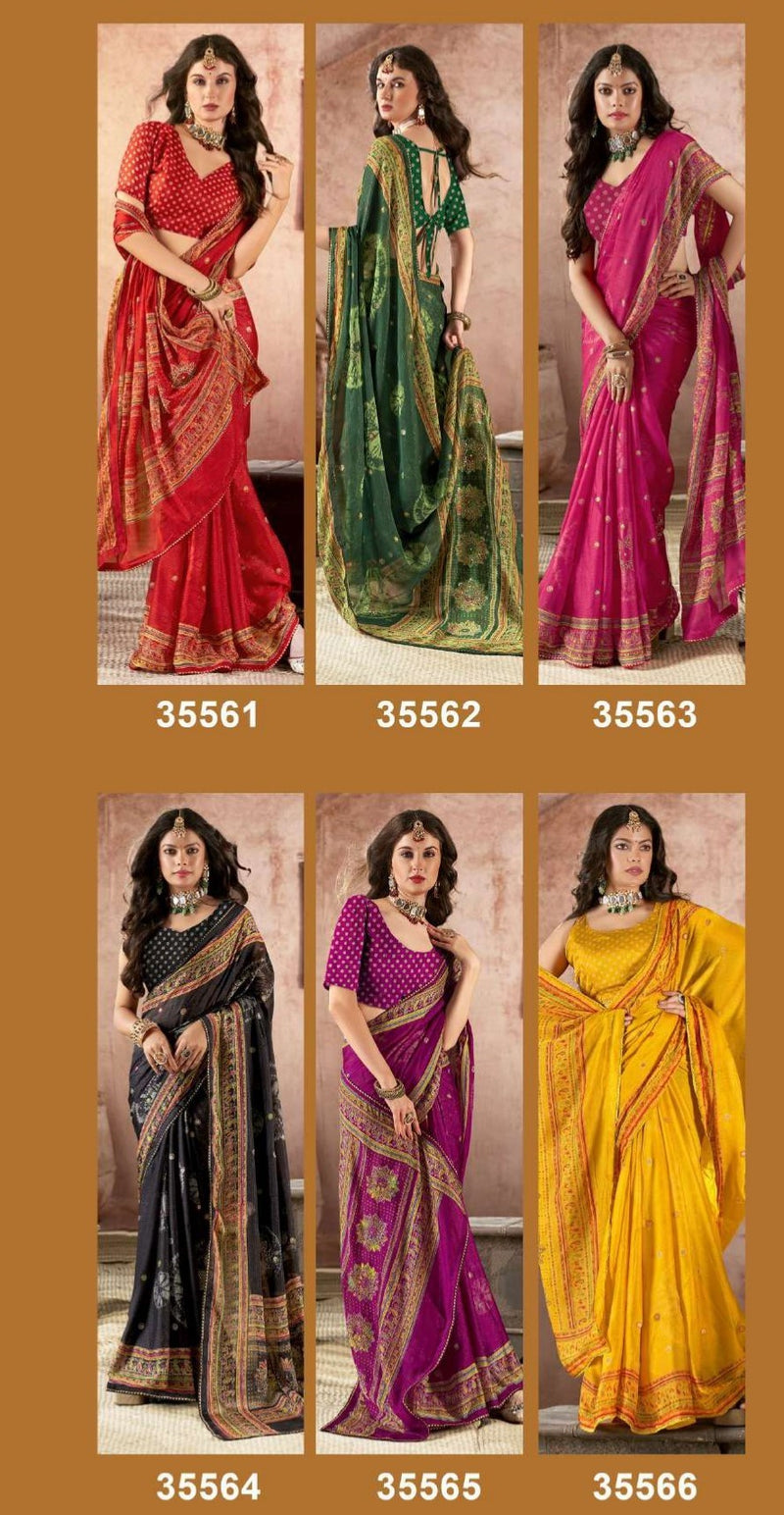 Ihanvi Vol-3 Fancy Print Saree – Swarovski Work M.R. Saree Emporium