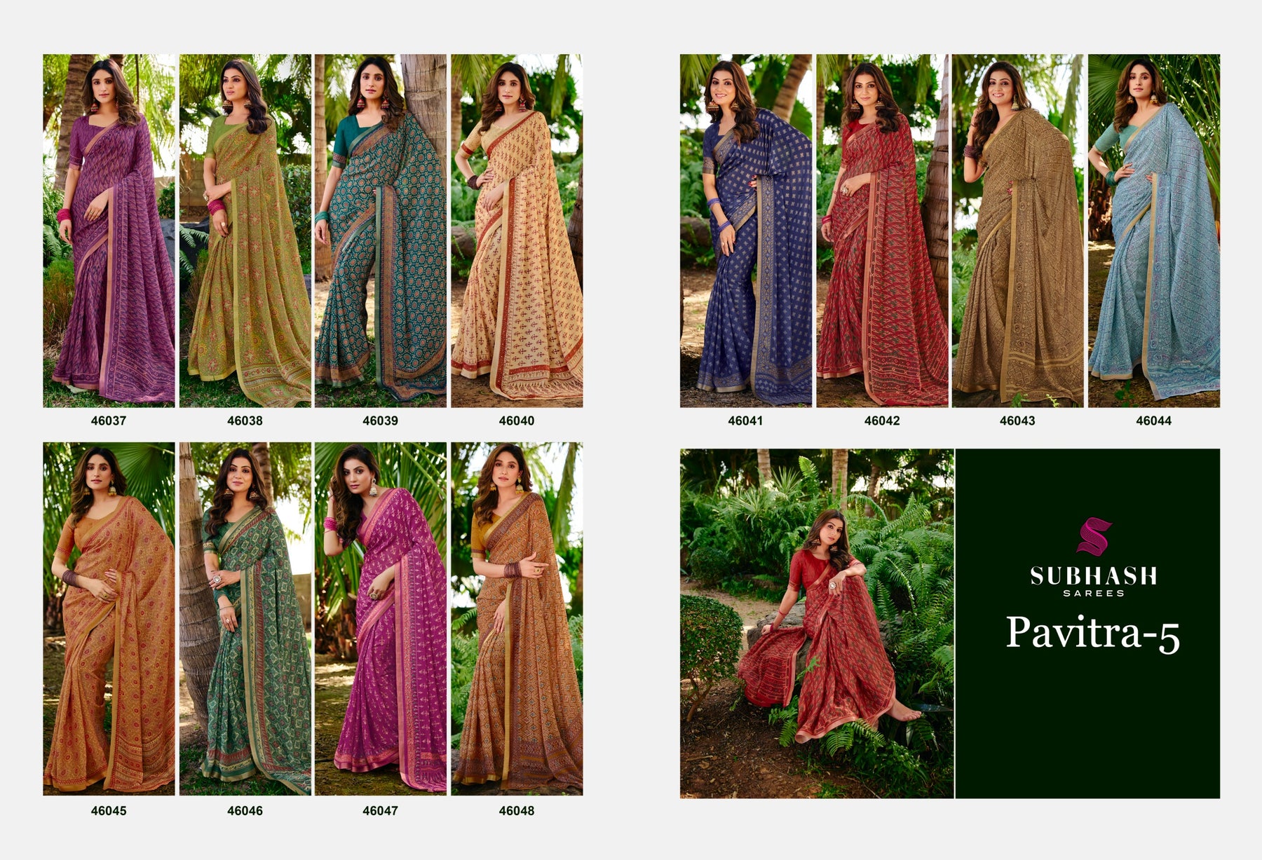 Subhash Sarees Pavitra-5 Printed Saree Collection - Designer Festive Wear Ethnic Sarees with Woven Border - M.R. Saree Emporium