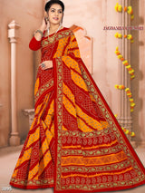 Jagdamba Chundri Cotton Fancy Printed Saree – M.R. Saree Emporium