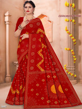 Jagdamba Chundri Cotton Fancy Printed Saree – M.R. Saree Emporium