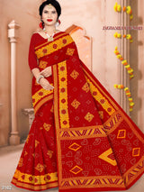 Jagdamba Chundri Cotton Fancy Printed Saree – M.R. Saree Emporium