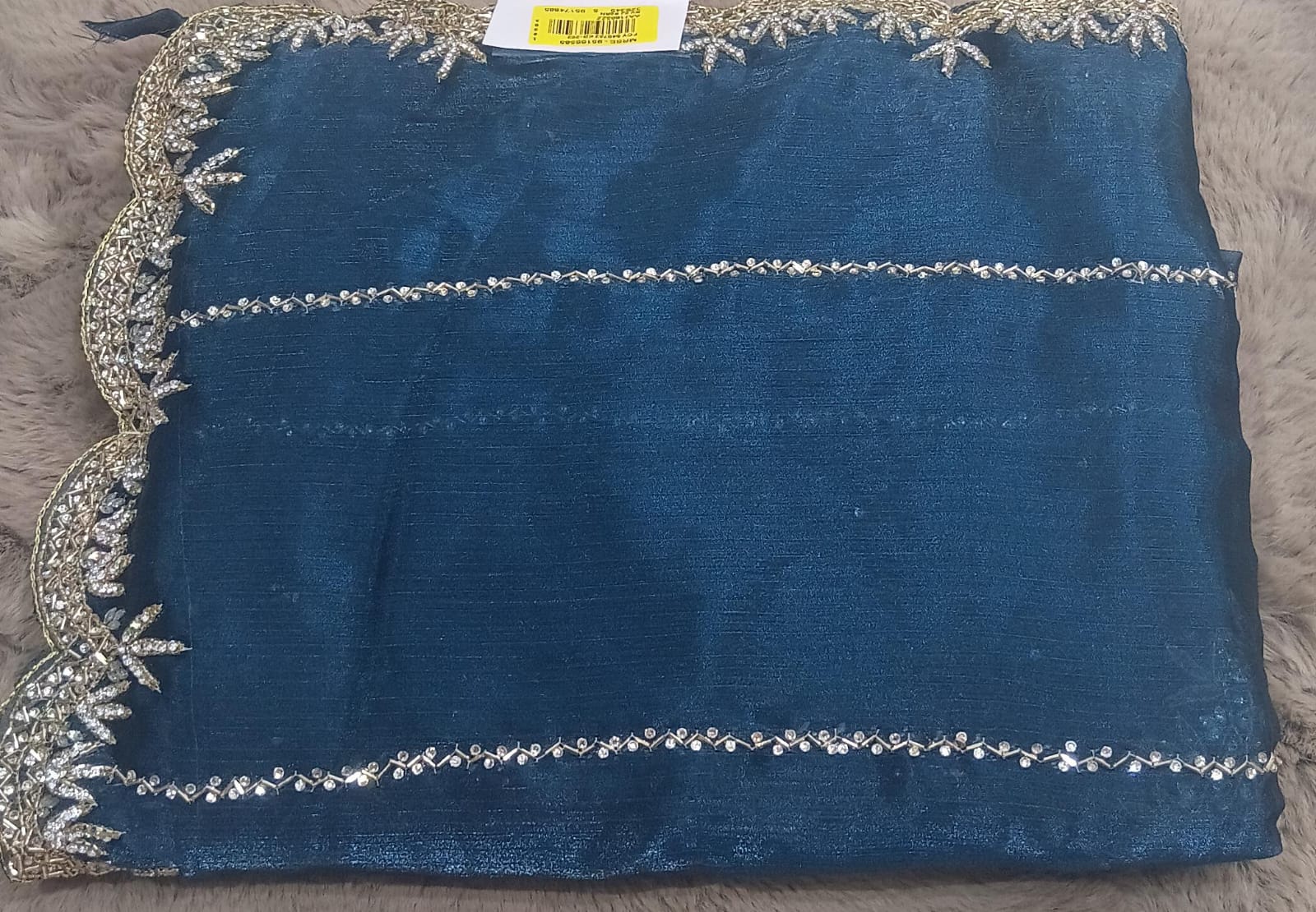 Jimmy Choo Embroidered Partywear Saree with Silver Border – Set of 05 M.R. Saree Emporium