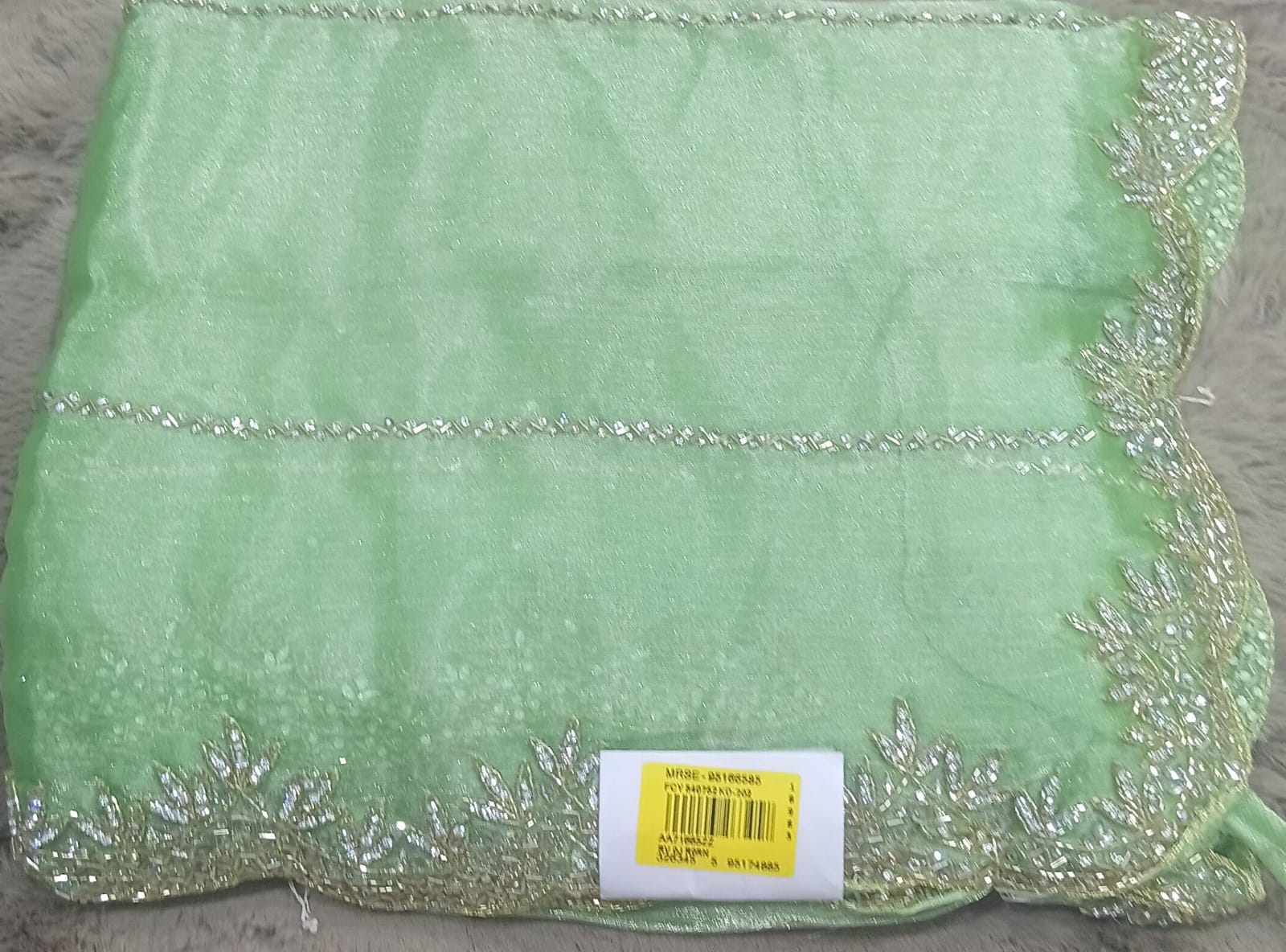 Jimmy Choo-01 Embroidered Partywear Saree with Silver Border – Set of 05 M.R. Saree Emporium