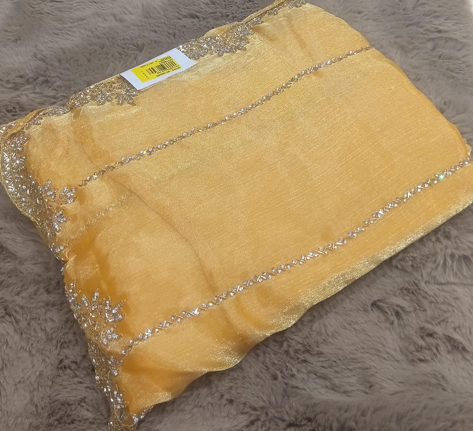 Jimmy Choo-01 Embroidered Partywear Saree with Silver Border – Set of 05 M.R. Saree Emporium