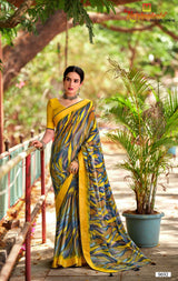 Krishnaleela Julliana-2 Fancy Fabrics Printed Saree with Designer Border - 8 PCS Set