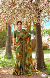 Krishnaleela Julliana-2 Fancy Fabrics Printed Saree with Designer Border - 8 PCS Set