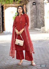 Kadlee Classy Look Rayon Printed Kurti Pant Dupatta Set 6 Pcs