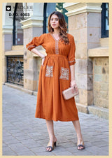 Kadlee Aleena Viscose Weaving Handwork Kurti 5 Pcs Set