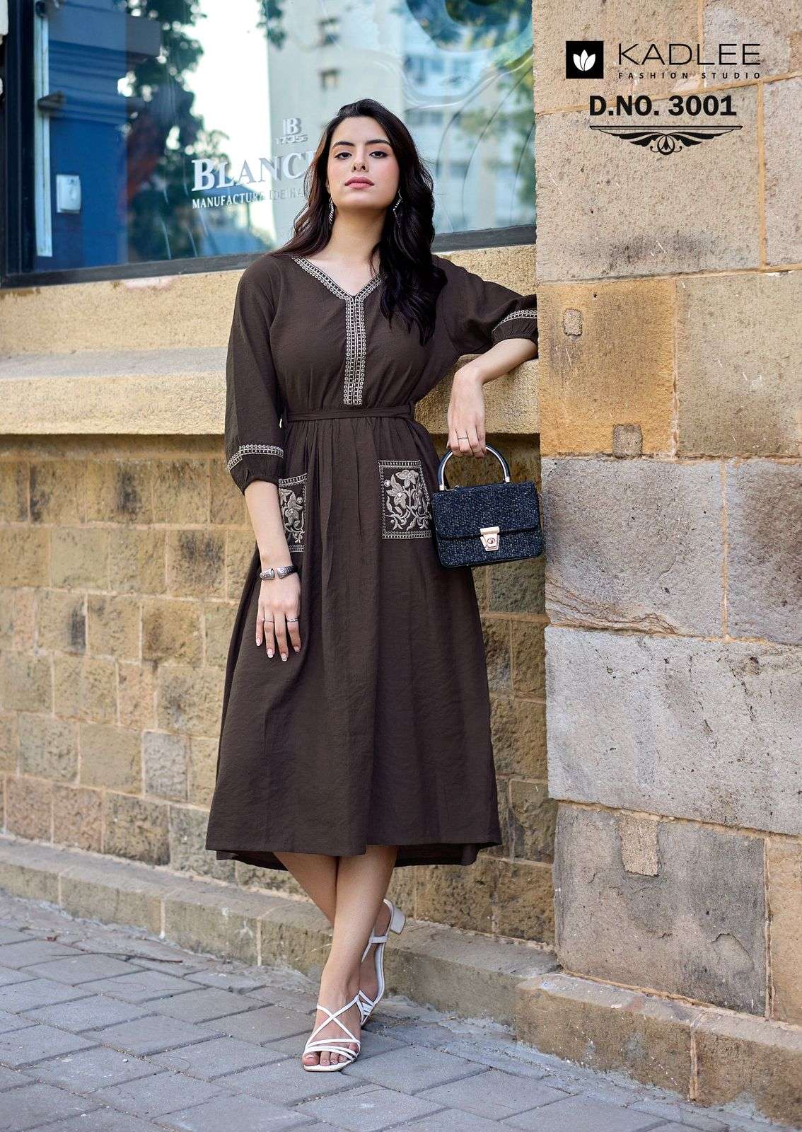 Kadlee Aleena Viscose Weaving Handwork Kurti 5 Pcs Set
