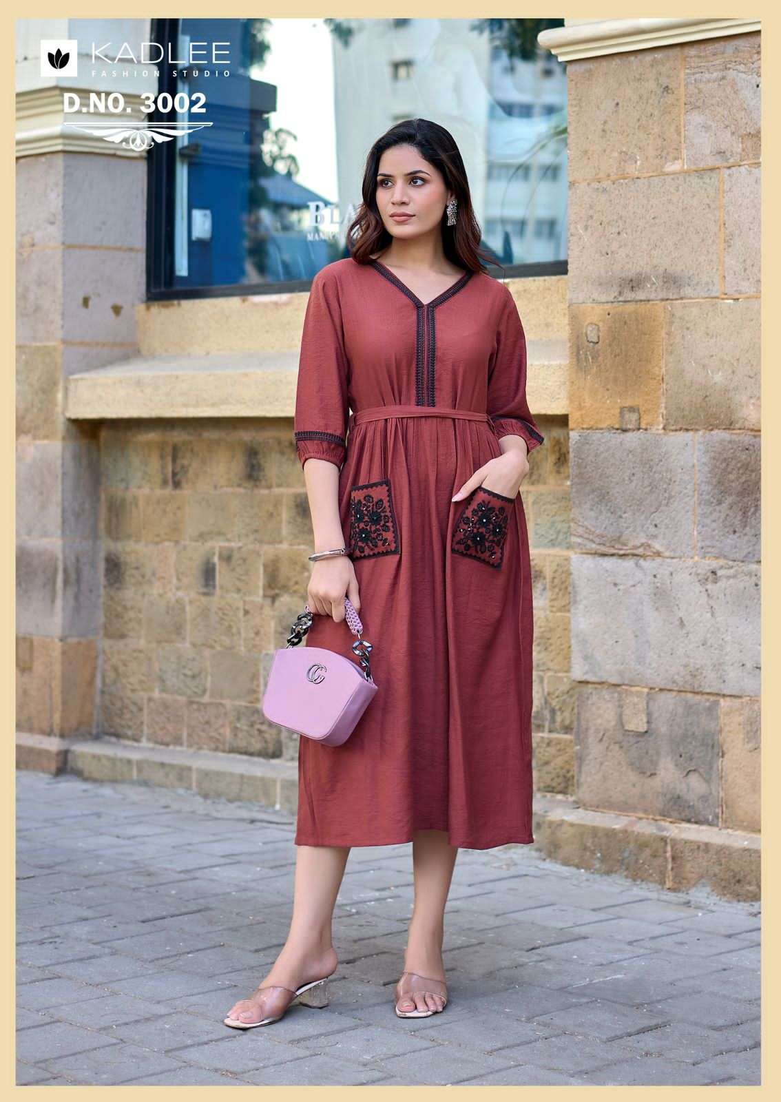 Kadlee Aleena Viscose Weaving Handwork Kurti 5 Pcs Set