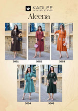 Kadlee Aleena Viscose Weaving Handwork Kurti 5 Pcs Set
