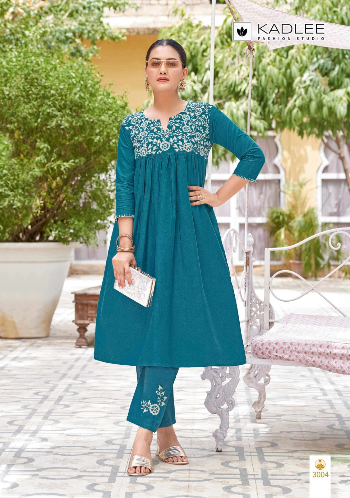Kadlee Morpankh Rayon Flex Kurti Pant Set 6 Pcs Wholesale