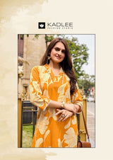 Kadlee Rangoli Vol-3 - Rayon Printed Kurti With Bottom 6 PCS Set Collection - Casual Daily Wear Co-Ord Set By M.R. Saree Emporium
