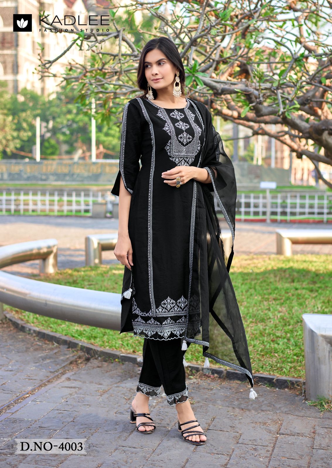 Kadlee Risha - Viscose Thread Work Kurti Pant With Dupatta 6 PCS Set Collection - Festive Wear By M.R. Saree Emporium