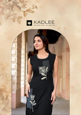 Kadlee Rose Wood - Rayon Printed Kurti With Bottom 6 PCS Set Collection - Daily Wear Ethnic Set By M.R. Saree Emporium