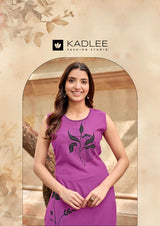 Kadlee Rose Wood - Rayon Printed Kurti With Bottom 6 PCS Set Collection - Daily Wear Ethnic Set By M.R. Saree Emporium