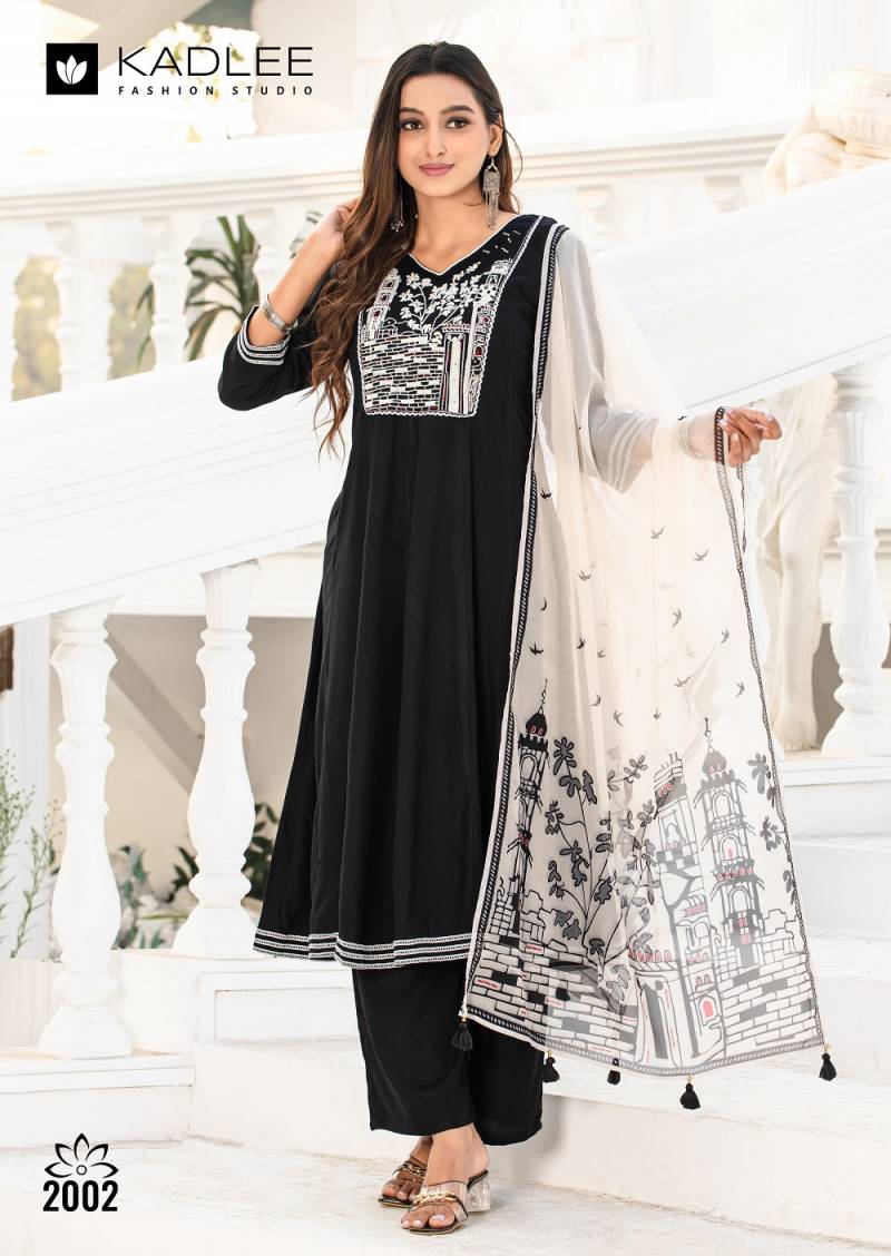 Kadlee Swarnika - Fancy Rayon Kurti Bottom With Dupatta 4 PCS Set Collection - Designer Daily & Festive Wear By M.R. Saree Emporium