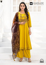 Kadlee Swarnika - Fancy Rayon Kurti Bottom With Dupatta 4 PCS Set Collection - Designer Daily & Festive Wear By M.R. Saree Emporium