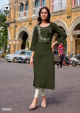 Kadlee Yashvi - Rayon Thread Work Casual Wear Kurti Collection 6 PCS - Daily Wear Stylish Kurtis By M.R. Saree Emporium
