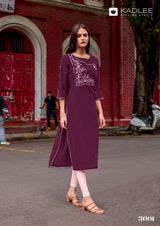 Kadlee Yashvi - Rayon Thread Work Casual Wear Kurti Collection 6 PCS - Daily Wear Stylish Kurtis By M.R. Saree Emporium