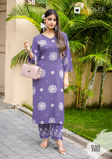 Majestica Design 6 Premium Rayon Printed Kurti Pant Set – Stylish Daily & Office Wear-M.R. Saree Emporium