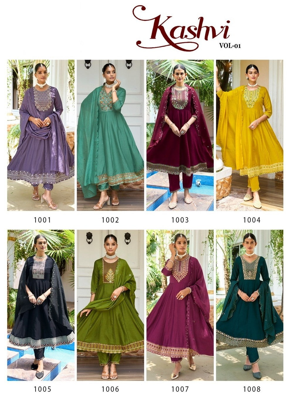 KASHVI VOL-1 – Anarkali Kurti with Pant & Dupatta  Passion Tree by M.R. Saree Emporium