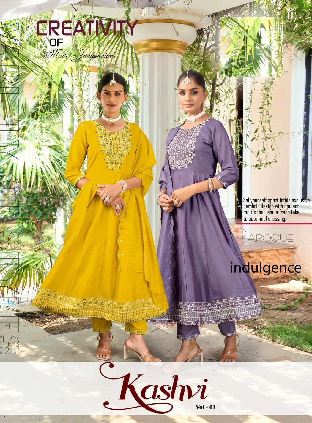 KASHVI VOL-1 – Anarkali Kurti with Pant & Dupatta  Passion Tree by M.R. Saree Emporium