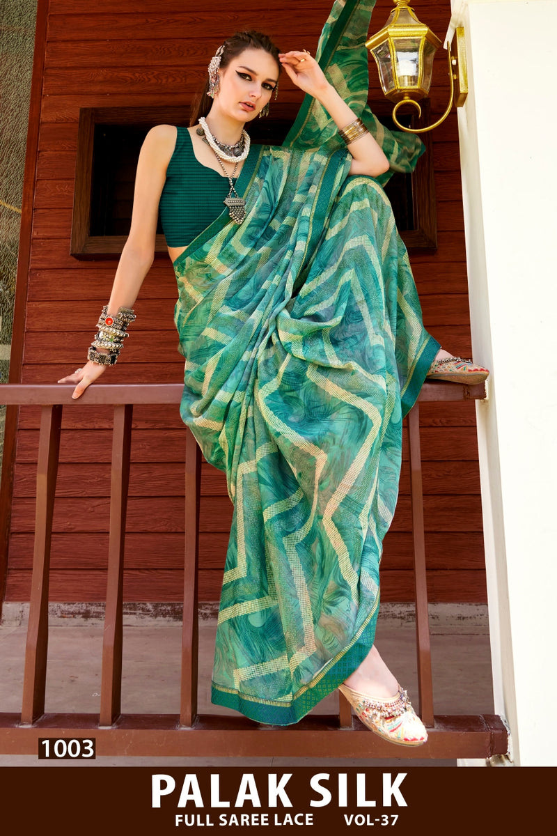 Kayaan Palak Silk Vol-37 Chiffon Fancy Saree | M.R. Saree Emporium