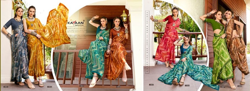 Kayaan Palak Silk Vol-37 Chiffon Fancy Saree | M.R. Saree Emporium