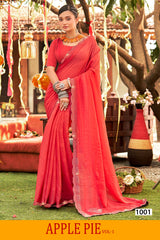 Kayaan Apple Pie Fancy Georgette Saree 6 Pcs Set Wholesale - Designer Printed Sarees – M.R. Saree Emporium