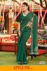 Kayaan Apple Pie Fancy Georgette Saree 6 Pcs Set Wholesale - Designer Printed Sarees – M.R. Saree Emporium
