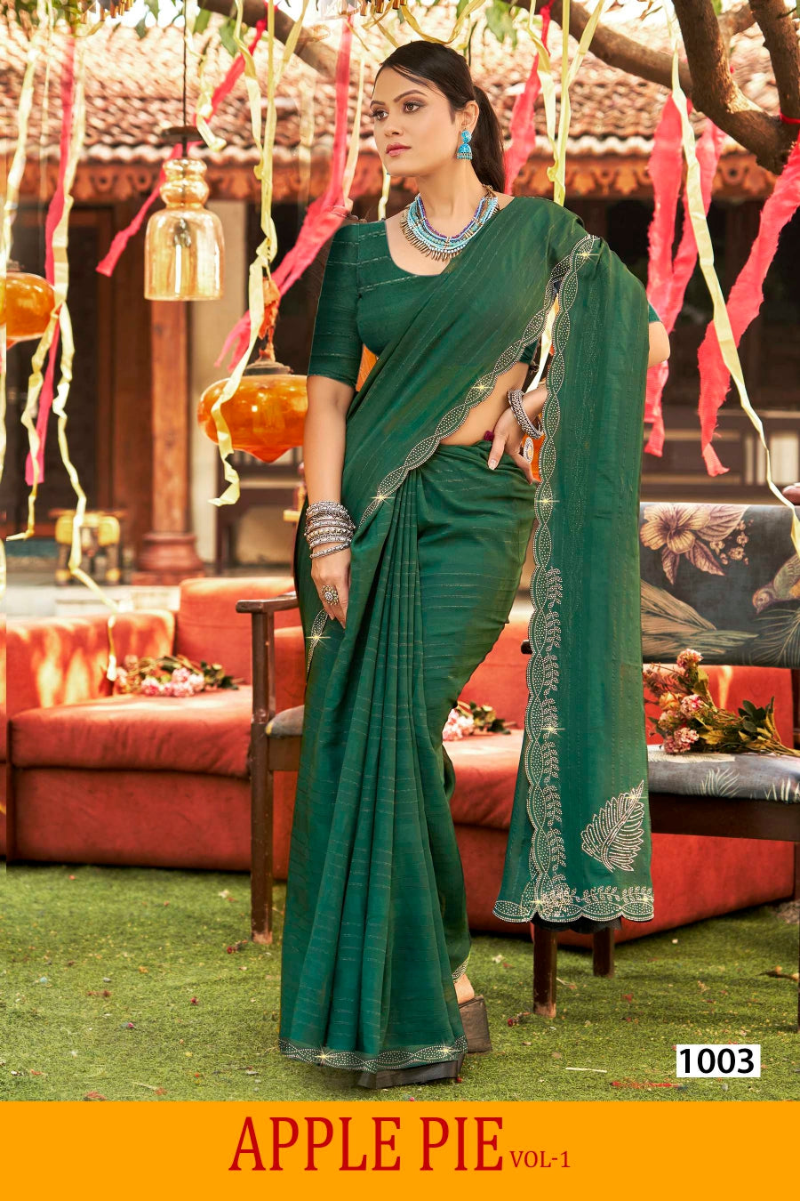 Kayaan Apple Pie Fancy Georgette Saree 6 Pcs Set Wholesale - Designer Printed Sarees – M.R. Saree Emporium