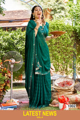Kayaan Latest News Simmer Chiffon Saree 8 Pcs Set Wholesale - Fancy Designer Sarees – M.R. Saree Emporium