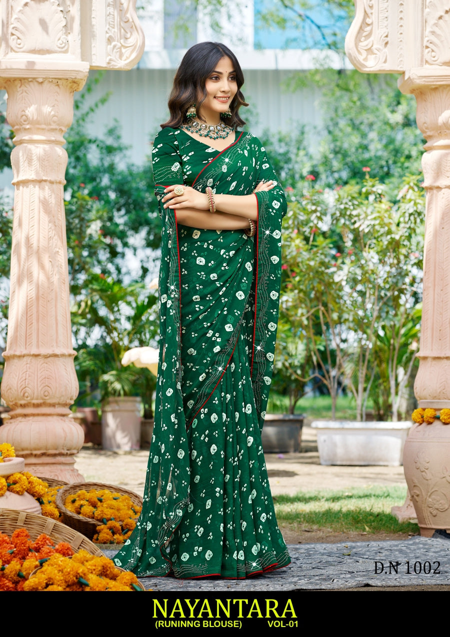 Kayaan Nayantara Vol-01 Georgette Saree Set (Pack of 8) – Lightweight Printed Daily Wear Sarees - M.R. Saree Emporium