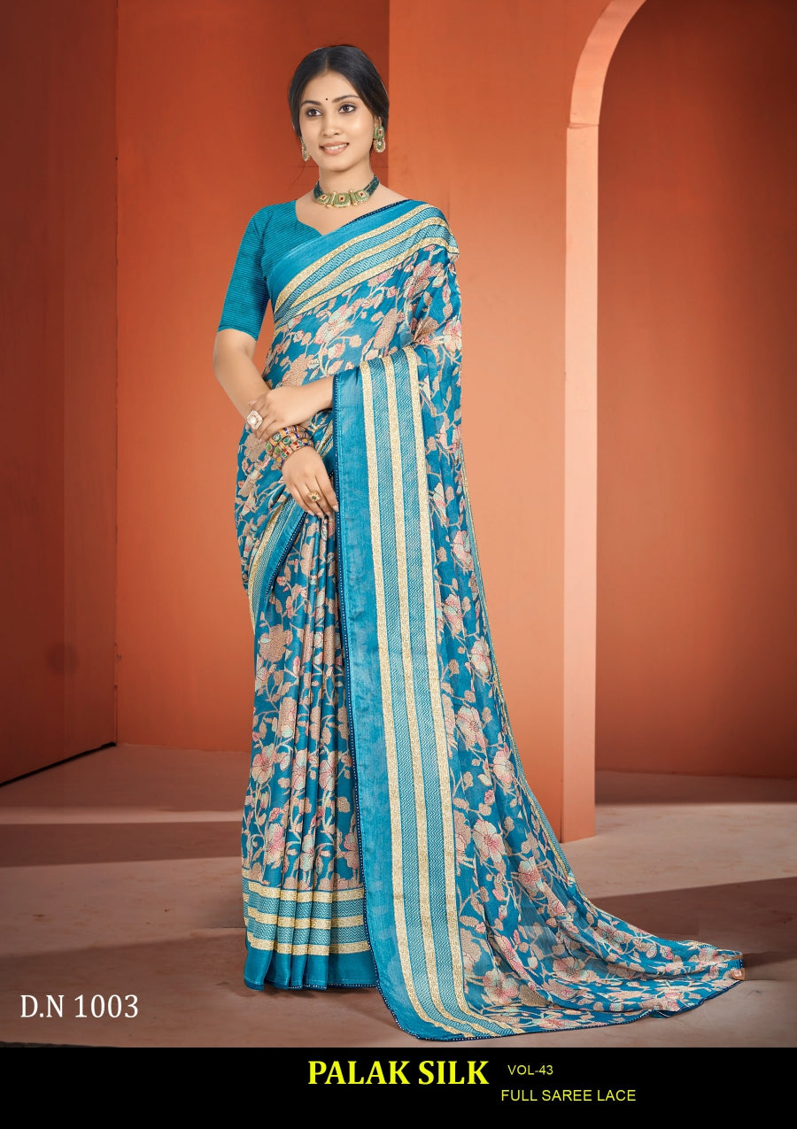 Kayaan Palak Silk Vol-43 Moss Chiffon Saree 8 Pcs Set Wholesale - Fancy Designer Printed Sarees – M.R. Saree Emporium