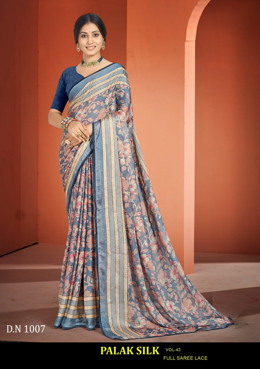Kayaan Palak Silk Vol-43 Moss Chiffon Saree 8 Pcs Set Wholesale - Fancy Designer Printed Sarees – M.R. Saree Emporium
