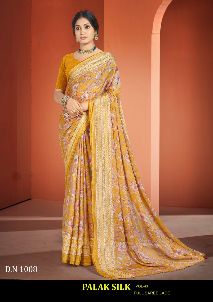 Kayaan Palak Silk Vol-43 Moss Chiffon Saree 8 Pcs Set Wholesale - Fancy Designer Printed Sarees – M.R. Saree Emporium