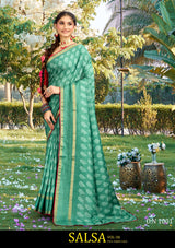 Kayaan Salsa Vol-38 Cotton Saree 8 Pcs Set with Lace Border - M.R. Saree Emporium
